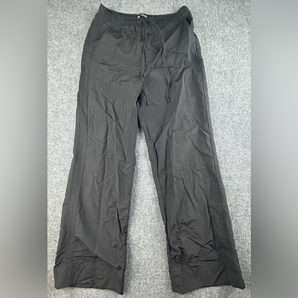 Zara Wide Leg Black Nylon Pull On Pants Womens Size Small